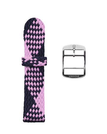 Perlon Pattern Pink / Navy - UNDONE